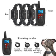 PaiPaitek PD526-3 Dispositivo anti-abbaio Collare per scosse elettriche per cani Addestramento per cani con telecomando Attrezzatura per addestramento di animali domestici, PD526-3