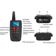 PaiPaitek PD526-3 Dispositivo anti-abbaio Collare per scosse elettriche per cani Addestramento per cani con telecomando Attrezzatura per addestramento di animali domestici, PD526-3