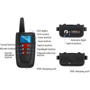 PaiPaitek PD526V-2 1 in 2 100 velocità suono vibrazione telecomando dispositivo cane da addestramento dispositivo anti-abbaio collare elettronico telecomando, PD526V-2