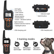 PaiPaitek PD529V-1 Dispositivo anti-abbaio per cani da addestramento Collare vibrante Distanza 1000M Forniture per addestramento animali domestici, PD529V-1