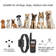 PaiPaitek PD529V-1 Dispositivo anti-abbaio per cani da addestramento Collare vibrante Distanza 1000M Forniture per addestramento animali domestici, PD529V-1