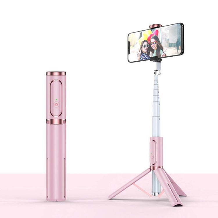 Selfie Stick Bluetooth con supporto live per luce di riempimento per telefono cellulare con giunto cardanico multifunzione per treppiede, Passion Red, Black, Girl Powder, White Gold