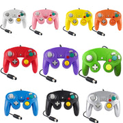 Controller di gioco cablato con controller vibrante a punto singolo da 2 pezzi per Nintendo NGC / Wii, White, Pink, Yellow, Red, Purple, Green, Blue, Black, Silver, Orange