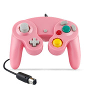 Controller di gioco cablato con controller vibrante a punto singolo da 2 pezzi per Nintendo NGC / Wii, White, Pink, Yellow, Red, Purple, Green, Blue, Black, Silver, Orange