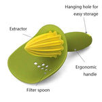 4 utensili da cucina per spremiagrumi manuale, frutta e limone, Green, Dark Grey