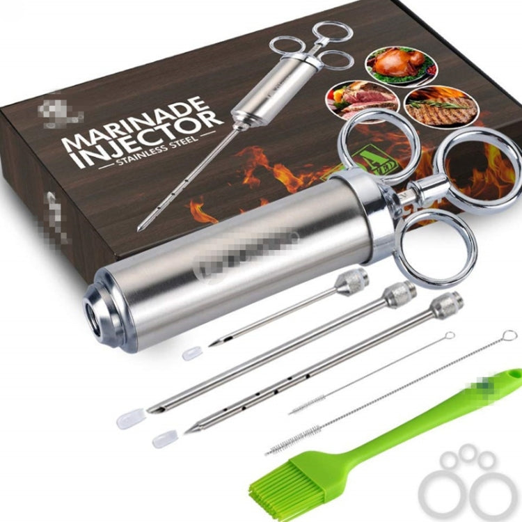 Set di aghi per tacchino con siringa per bistecca con condimento in acciaio inossidabile con spazzola in silicone per la pulizia, 11 in 1 (Red ), 11 in 1 (Black ), 11 in 1 (Blue), 11 in 1 (Green), 11 in 1 (Orange ), 11 in 1 (Yellow )                   ...