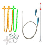 Kit draga per lavandino antiblocco per WC fognario con gancio per dragare per tubi da cucina, Stile:, 6 PCS/Set-1M, 6 PCS/Set-1.5M, 6 PCS/Set-3, 6 PCS/Set-4