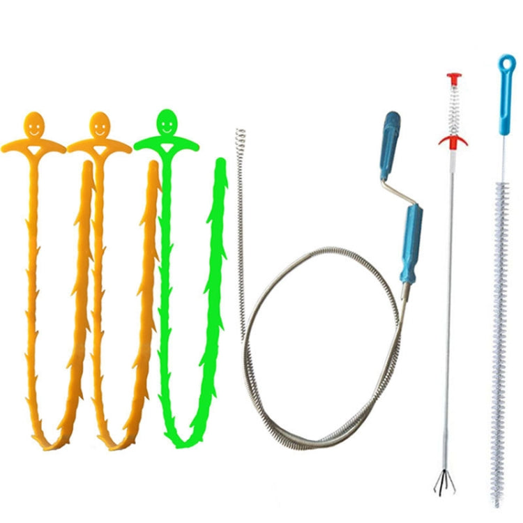 Kit draga per lavandino antiblocco per WC fognario con gancio per dragare per tubi da cucina, Stile:, 6 PCS/Set-1M, 6 PCS/Set-1.5M, 6 PCS/Set-3, 6 PCS/Set-4