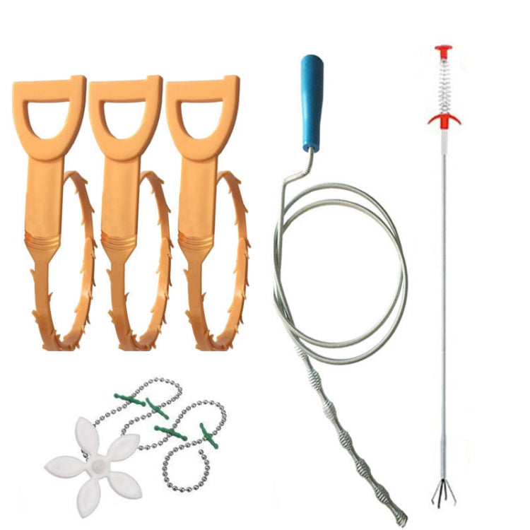 Kit draga per lavandino antiblocco per WC fognario con gancio per dragare per tubi da cucina, Stile:, 6 PCS/Set-1M, 6 PCS/Set-1.5M, 6 PCS/Set-3, 6 PCS/Set-4