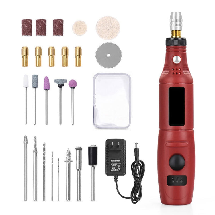 Mini penna per incisione elettrica, set di utensili per smerigliatrice elettrica per taglio e lucidatura, spina americana, US Plug(Red), US Plug(Grey), US Plug(Green)