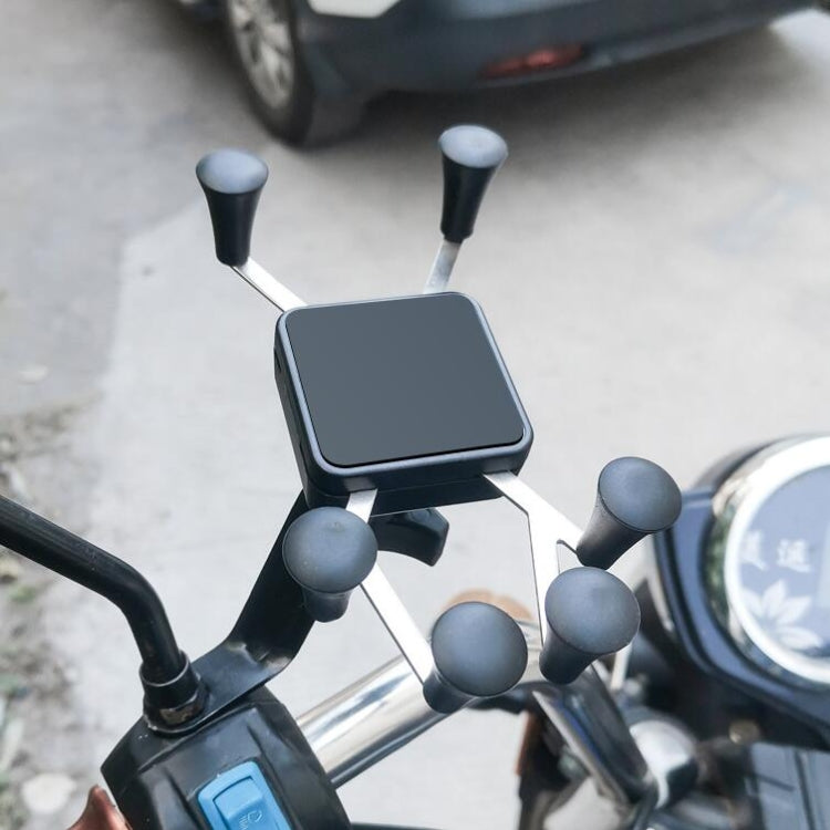 Staffa per telefono cellulare per bicicletta in metallo a sei artigli Staffa per telefono cellulare per auto elettrica per motocicletta