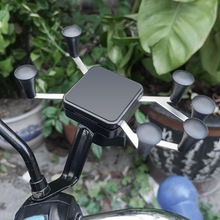 Staffa per telefono cellulare per bicicletta in metallo a sei artigli Staffa per telefono cellulare per auto elettrica per motocicletta