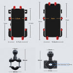 Staffa per telefono cellulare con navigazione in metallo per moto, Stile:, Rearview Mirror Installation (Anti-theft), Rearview Mirror Installation (Hand Twist), Thin Tube Fixation (Anti-theft), Thin Tube Fixation (Hand Twist)                           ...