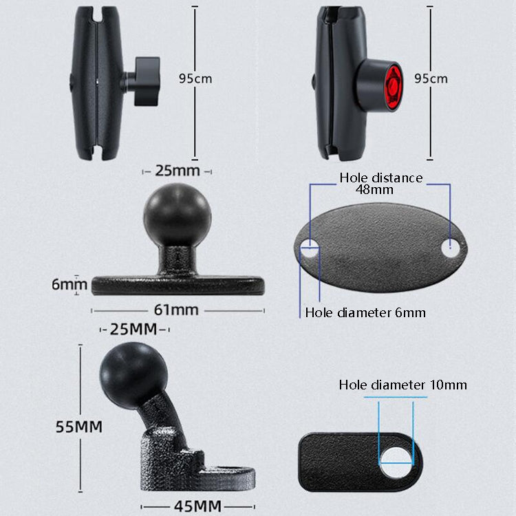 Staffa per telefono cellulare con navigazione in metallo per moto, Stile:, Rearview Mirror Installation (Anti-theft), Rearview Mirror Installation (Hand Twist), Thin Tube Fixation (Anti-theft), Thin Tube Fixation (Hand Twist)                           ...