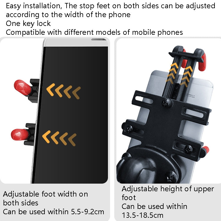 Staffa per telefono cellulare con navigazione in metallo per moto, Stile:, Rearview Mirror Installation (Anti-theft), Rearview Mirror Installation (Hand Twist), Thin Tube Fixation (Anti-theft), Thin Tube Fixation (Hand Twist)                           ...