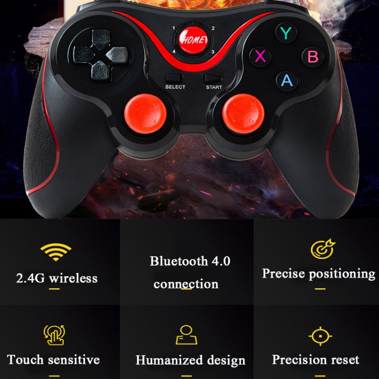 Maniglia per controller di gioco Bluetooth wireless S6 con staffa e ricevitore per Android / IOS / PC, S6 With Bracket & Receiver