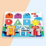 Montessori Montessori Occupato Bordo Puzzle Giocattolo di Sblocco Giocattolo per L'Educazione Precoce, Stile:, Fun Life Green, Music, Animal, Fishing