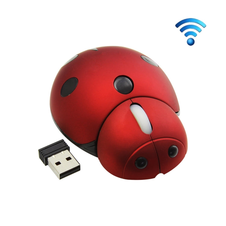 CM0184 Mouse wireless personalizzato Mini Ladybug 3000 DPI a 3 tasti Mouse wireless personalizzato
