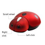 CM0184 Mouse wireless personalizzato Mini Ladybug 3000 DPI a 3 tasti Mouse wireless personalizzato