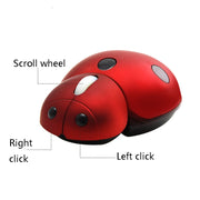 CM0184 Mouse wireless personalizzato Mini Ladybug 3000 DPI a 3 tasti Mouse wireless personalizzato
