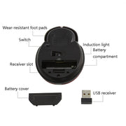 CM0184 Mouse wireless personalizzato Mini Ladybug 3000 DPI a 3 tasti Mouse wireless personalizzato