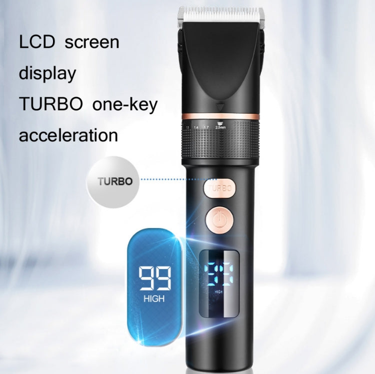 Tagliacapelli elettrico da uomo con display LCD Turbo