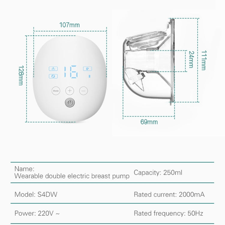 Tiralatte automatico indossabile con massaggio a mani libere, invisibile, senza fili, con aspirazione grande, S4DW - English, S9 - English - Gray, S9 - English - Pink, S9 - English - Green, S10 - English - Gray, S10 - English - White Blue              ...