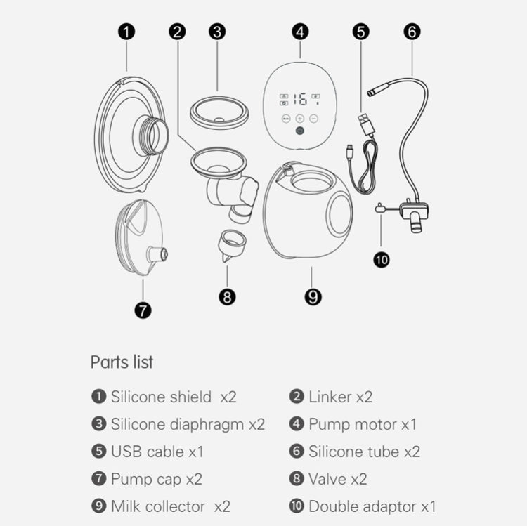 Tiralatte automatico indossabile con massaggio a mani libere, invisibile, senza fili, con aspirazione grande, S4DW - English, S9 - English - Gray, S9 - English - Pink, S9 - English - Green, S10 - English - Gray, S10 - English - White Blue              ...