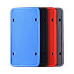 2 set telaio targa in silicone con vernice per auto impermeabile e antiruggine, US Black, US Gray, US Red, US Blue, Black, Gray, Red, Blue