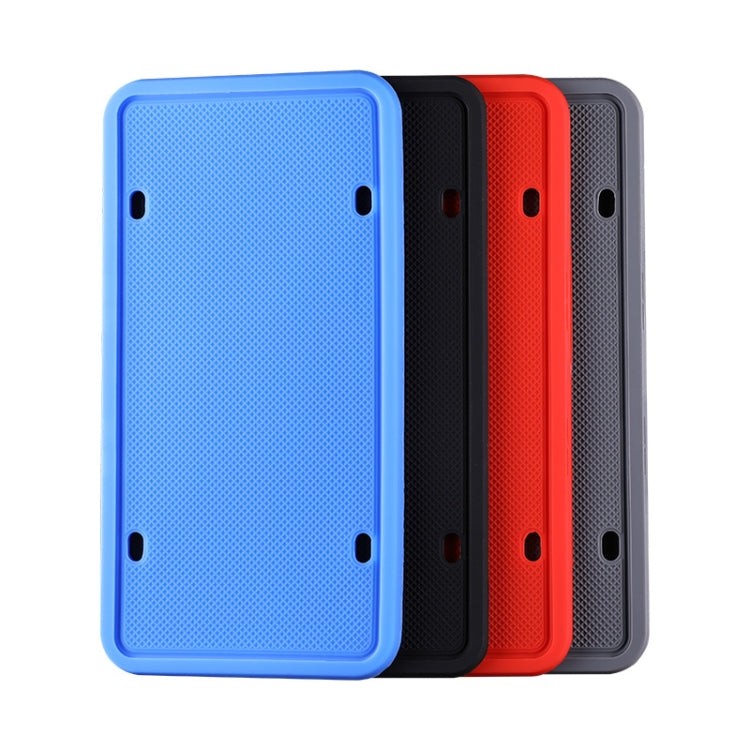 2 set telaio targa in silicone con vernice per auto impermeabile e antiruggine, US Black, US Gray, US Red, US Blue, Black, Gray, Red, Blue