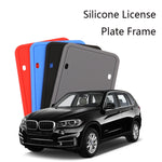 2 set telaio targa in silicone con vernice per auto impermeabile e antiruggine, US Black, US Gray, US Red, US Blue, Black, Gray, Red, Blue