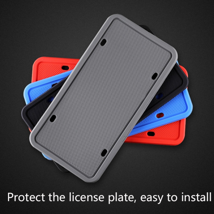 2 set telaio targa in silicone con vernice per auto impermeabile e antiruggine, US Black, US Gray, US Red, US Blue, Black, Gray, Red, Blue