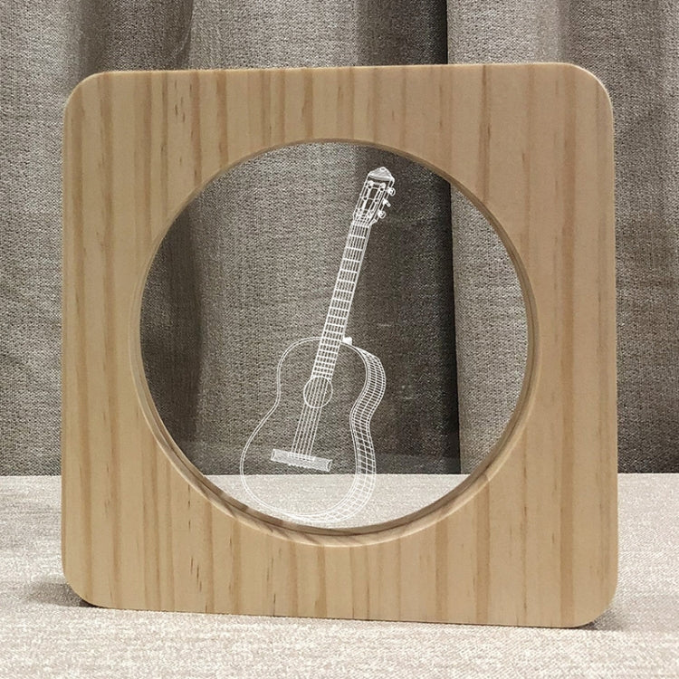 Luce notturna con struttura in legno massello per strumento musicale chitarra FS-A3272W, Guitar