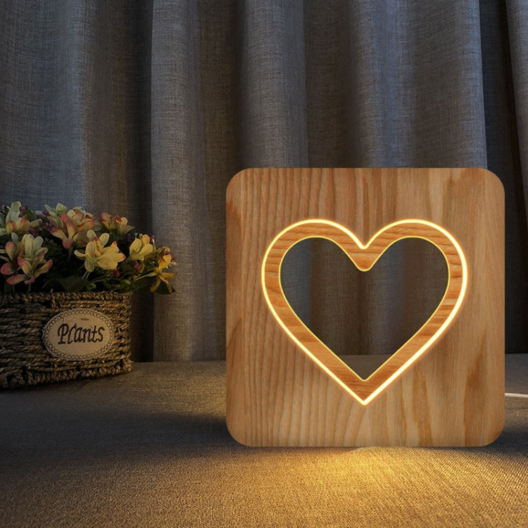 FS-T2158W Regalo di compleanno romantico di San Valentino Decorazione per la casa con luce notturna in legno, Valentine