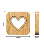 FS-T2158W Regalo di compleanno romantico di San Valentino Decorazione per la casa con luce notturna in legno, Valentine