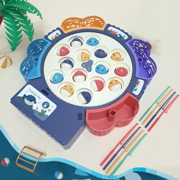 Giocattolo da pesca magnetico Piastra da pesca rotante con musica multifunzionale educativa per bambini, Blue Battery Style+15 Fish 4 Rods, Pink Battery Style+15 Fish 4 Rods, Blue Charging Style+15 Fish 4 Rods, Blue Battery Style+24 Fish 5 Rods        ...