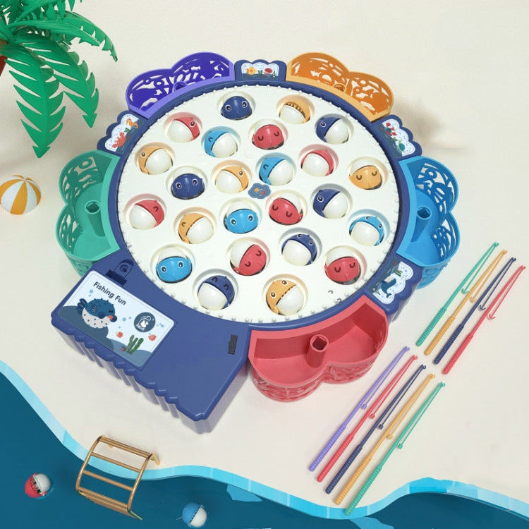 Giocattolo da pesca magnetico Piastra da pesca rotante con musica multifunzionale educativa per bambini, Blue Battery Style+15 Fish 4 Rods, Pink Battery Style+15 Fish 4 Rods, Blue Charging Style+15 Fish 4 Rods, Blue Battery Style+24 Fish 5 Rods        ...