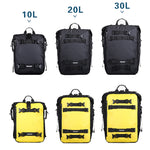 Borsa per sedile posteriore per moto multifunzione Rhinowalk. Borsa laterale combinata per ripiano posteriore, Black 10L, Yellow 10L, Black 20L, Yellow 20L, Black 30L, Yellow 30L