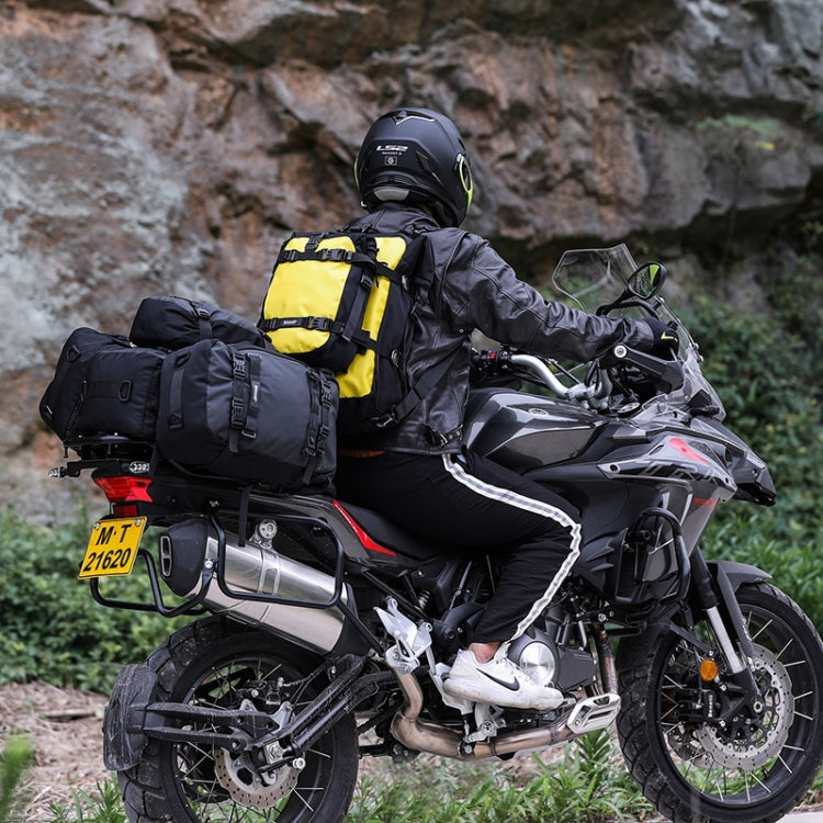 Borsa per sedile posteriore per moto multifunzione Rhinowalk. Borsa laterale combinata per ripiano posteriore, Black 10L, Yellow 10L, Black 20L, Yellow 20L, Black 30L, Yellow 30L