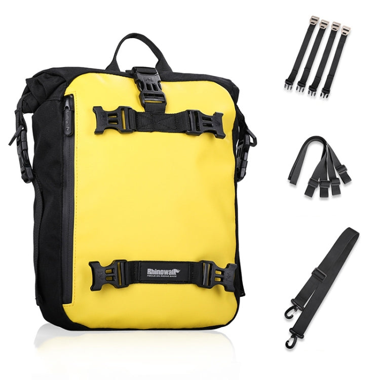 Borsa per sedile posteriore per moto multifunzione Rhinowalk. Borsa laterale combinata per ripiano posteriore, Black 10L, Yellow 10L, Black 20L, Yellow 20L, Black 30L, Yellow 30L
