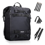 Borsa per sedile posteriore per moto multifunzione Rhinowalk. Borsa laterale combinata per ripiano posteriore, Black 10L, Yellow 10L, Black 20L, Yellow 20L, Black 30L, Yellow 30L