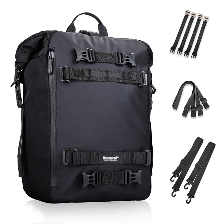 Borsa per sedile posteriore per moto multifunzione Rhinowalk. Borsa laterale combinata per ripiano posteriore, Black 10L, Yellow 10L, Black 20L, Yellow 20L, Black 30L, Yellow 30L