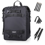 Borsa per sedile posteriore per moto multifunzione Rhinowalk. Borsa laterale combinata per ripiano posteriore, Black 10L, Yellow 10L, Black 20L, Yellow 20L, Black 30L, Yellow 30L