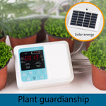 G89456 Dispositivo di irrigazione automatica per fiori con temporizzazione vocale intelligente solare Gocciolatore per piante pigre, Single Pump 10 Sets, Single Pump 15 Sets, Double Pump 15 Sets 10M Tube, Double Pump 20 Sets Drop 15M Tube              ...