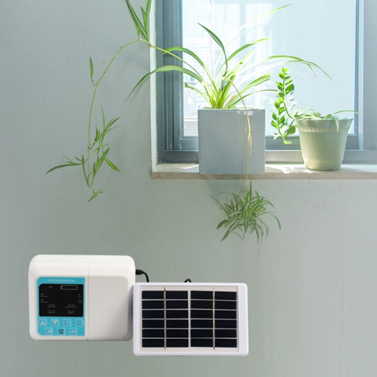 G89456 Dispositivo di irrigazione automatica per fiori con temporizzazione vocale intelligente solare Gocciolatore per piante pigre, Single Pump 10 Sets, Single Pump 15 Sets, Double Pump 15 Sets 10M Tube, Double Pump 20 Sets Drop 15M Tube              ...