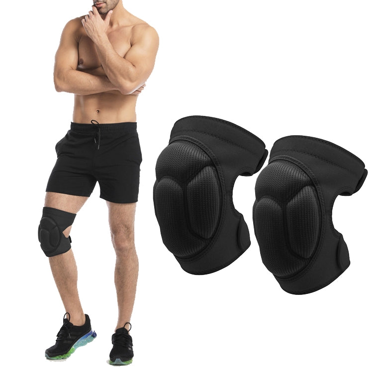 2 paia HX-0211 Ginocchiere in spugna anticollisione Pallavolo Calcio Ballo Pattinaggio a rotelle Equipaggiamento protettivo, M (Black), L (Black), M (Gray), L (Gray)