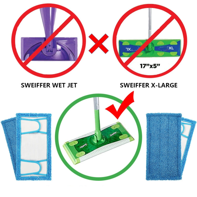 Ricambio straccio bagnato e asciutto per mocio Swiffer 2 pezzi