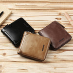 WEIXIER W98 Borsa da uomo con cerniera a portafoglio corto