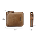 WEIXIER W98 Borsa da uomo con cerniera a portafoglio corto