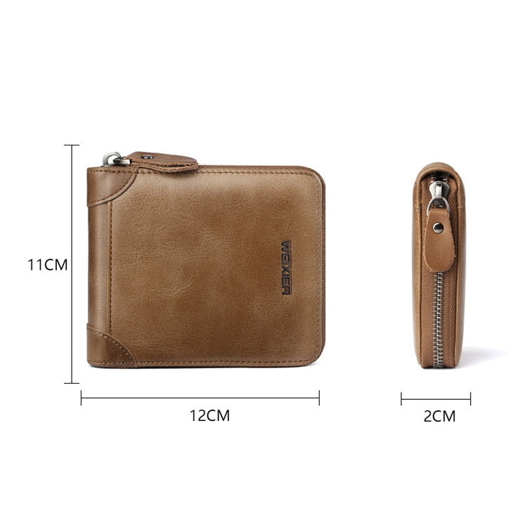 WEIXIER W98 Borsa da uomo con cerniera a portafoglio corto